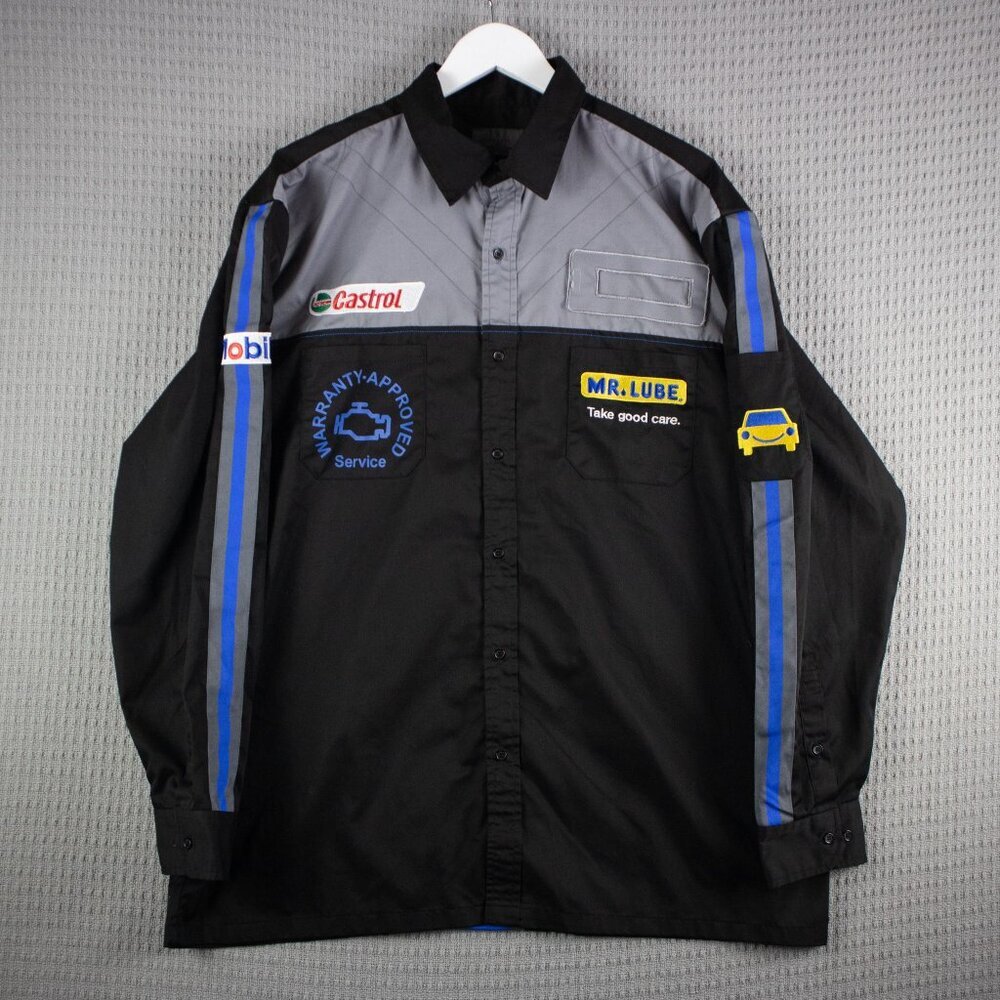 Castrol Mr Lube Workwear Car Services Longsleeve Mens XL - Picture 2 of 7